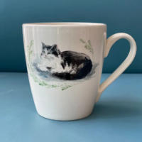 Tasse aus Keramik, Motiv: Katze