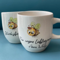 Tasse aus Keramik, Motiv: Bienen